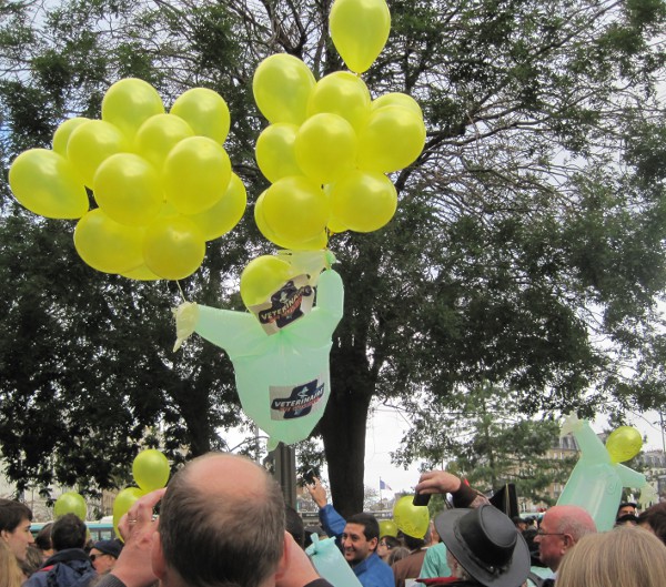 Ballons et casaque gonflee